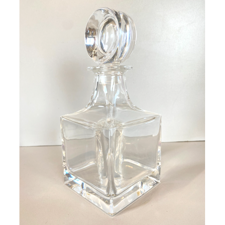BOTTIGLIA CUBO DECANTER CRISTALLO Colle VINTAGE DESIGN Whisky Cognac LIQUORE '70