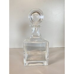BOTTIGLIA CUBO DECANTER CRISTALLO Colle VINTAGE DESIGN Whisky Cognac LIQUORE '70