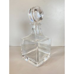 BOTTIGLIA CUBO DECANTER CRISTALLO Colle VINTAGE DESIGN Whisky Cognac LIQUORE '70