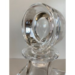 BOTTIGLIA CUBO DECANTER CRISTALLO Colle VINTAGE DESIGN Whisky Cognac LIQUORE '70