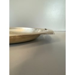 PIATTO PORTATA OVALE DESIGN F.lli Calderoni MILANO ALPACCA ARGENTATA 45x24cm '50