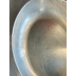 PIATTO PORTATA OVALE DESIGN F.lli Calderoni MILANO ALPACCA ARGENTATA 45x24cm '50