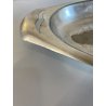 PIATTO PORTATA OVALE DESIGN F.lli Calderoni MILANO ALPACCA ARGENTATA 52x27cm '50