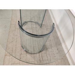 TAVOLO PRANZO VETRO OVALE anni 70 DESIGN ATTR. Gallotti & Radice TABLE GLASS