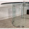 TAVOLO PRANZO VETRO OVALE anni 70 DESIGN ATTR. Gallotti & Radice TABLE GLASS