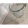 TAVOLO PRANZO VETRO OVALE anni 70 DESIGN ATTR. Gallotti & Radice TABLE GLASS