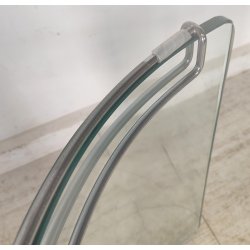 TAVOLO PRANZO VETRO OVALE anni 70 DESIGN ATTR. Gallotti & Radice TABLE GLASS