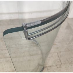 TAVOLO PRANZO VETRO OVALE anni 70 DESIGN ATTR. Gallotti & Radice TABLE GLASS