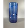 VASO VINTAGE VETRO MURANO Zecchin BLU MILLEFIORI AVVENTURINA ORO ARGENTO '80/'90