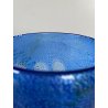 VASO VINTAGE VETRO MURANO Zecchin BLU MILLEFIORI AVVENTURINA ORO ARGENTO '80/'90