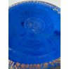 VASO VINTAGE VETRO MURANO Zecchin BLU MILLEFIORI AVVENTURINA ORO ARGENTO '80/'90