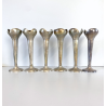 SET 6 VASI MONOFIORE DESIGN Gio Ponti PER F.lli Calderoni ALPACCA ARGENTATO '900
