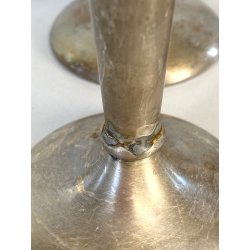 SET 6 VASI MONOFIORE DESIGN Gio Ponti PER F.lli Calderoni ALPACCA ARGENTATO '900