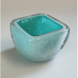 VASO PULEGOSO VERDE vetro sommerso Murano Venini ANNI 40 design Carlo Scarpa