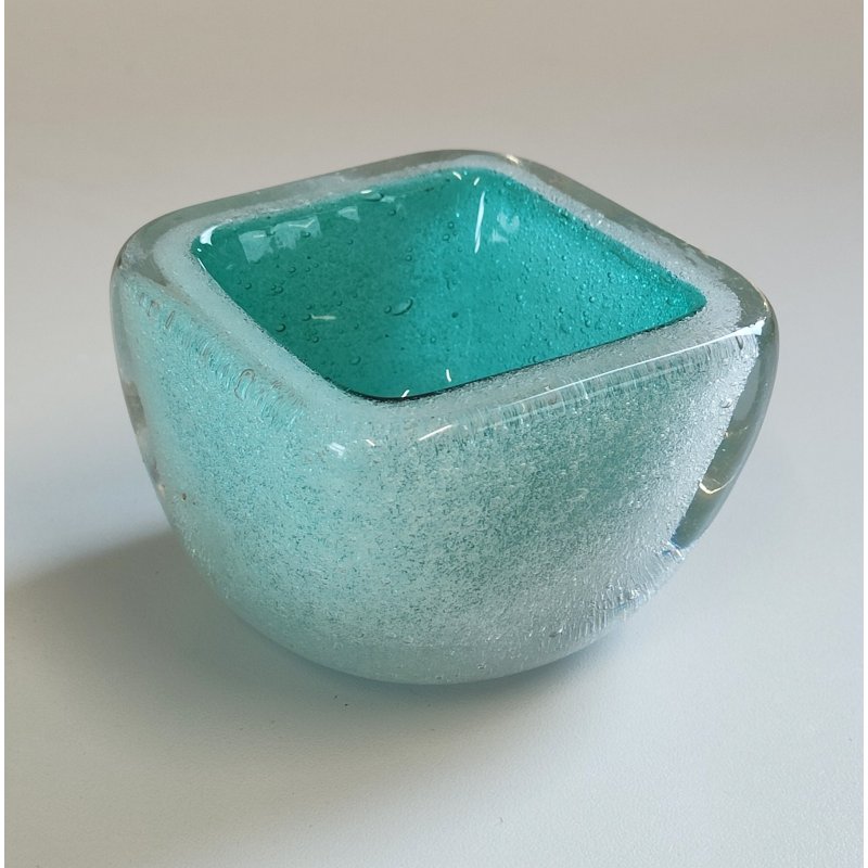 VASO PULEGOSO VERDE vetro sommerso Murano Venini ANNI 40 design Carlo Scarpa