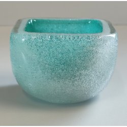VASO PULEGOSO VERDE vetro sommerso Murano Venini ANNI 40 design Carlo Scarpa