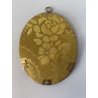 MINIATURA RITRATTO OVALE GIOVANE DONNA Simonetta Vespucci CORNICE METALLO '800