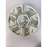 ANTICO Sweet Meat Set PORTATA 7 pz. PORCELLANA CINESE Famille Rose ø26cm '20/'30