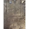 QUADRO ICONA RUSSA San Nicola Taumaturgo LEGNO RIZA METALLO CESELLATO RELIGIOSO