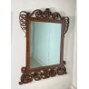 ANTICA SPECCEHIRA CAMINIERA MURO 1920 ART NOUVEAU SPECCHIO LEGNO NOCE INTARSIATO