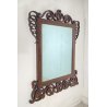 ANTICA SPECCEHIRA CAMINIERA MURO 1920 ART NOUVEAU SPECCHIO LEGNO NOCE INTARSIATO