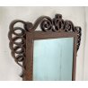 ANTICA SPECCEHIRA CAMINIERA MURO 1920 ART NOUVEAU SPECCHIO LEGNO NOCE INTARSIATO