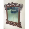 ANTICA SPECCEHIRA CAMINIERA MURO 1920 ART NOUVEAU SPECCHIO LEGNO NOCE INTARSIATO