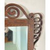 ANTICA SPECCEHIRA CAMINIERA MURO 1920 ART NOUVEAU SPECCHIO LEGNO NOCE INTARSIATO