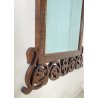 ANTICA SPECCEHIRA CAMINIERA MURO 1920 ART NOUVEAU SPECCHIO LEGNO NOCE INTARSIATO