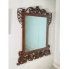 ANTICA SPECCEHIRA CAMINIERA MURO 1920 ART NOUVEAU SPECCHIO LEGNO NOCE INTARSIATO