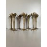 SET 7 VASI MONOFIORE DESIGN Gio Ponti PER F.lli Calderoni ALPACCA ARGENTATO '900