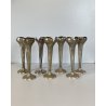 SET 7 VASI MONOFIORE DESIGN Gio Ponti PER F.lli Calderoni ALPACCA ARGENTATO '900