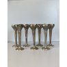SET 7 VASI MONOFIORE DESIGN Gio Ponti PER F.lli Calderoni ALPACCA ARGENTATO '900