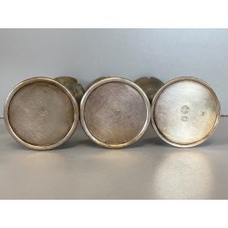 SET 7 VASI MONOFIORE DESIGN Gio Ponti PER F.lli Calderoni ALPACCA ARGENTATO '900