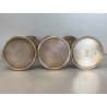 SET 7 VASI MONOFIORE DESIGN Gio Ponti PER F.lli Calderoni ALPACCA ARGENTATO '900