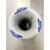 GRANDE VASO PORCELLANA CINESE BLU BIANCA IDEOGRAMMI DOPPIA FELICITà '800/'900