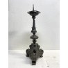 ANTICO TORCERE LAMIERINO SBALZATO ARGENTATO DECORO BAROCCO XVIII-XIX sec 48 cm/h