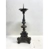 ANTICO TORCERE LAMIERINO SBALZATO ARGENTATO DECORO BAROCCO XVIII-XIX sec 48 cm/h