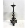 ANTICO TORCERE LAMIERINO SBALZATO ARGENTATO DECORO BAROCCO XVIII-XIX sec 48 cm/h
