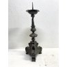 ANTICO TORCERE LAMIERINO SBALZATO ARGENTATO DECORO BAROCCO XVIII-XIX sec 48 cm/h