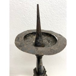 ANTICO TORCERE LAMIERINO SBALZATO ARGENTATO DECORO BAROCCO XVIII-XIX sec 48 cm/h