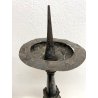ANTICO TORCERE LAMIERINO SBALZATO ARGENTATO DECORO BAROCCO XVIII-XIX sec 48 cm/h