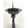 ANTICO TORCERE LAMIERINO SBALZATO ARGENTATO DECORO BAROCCO XVIII-XIX sec 48 cm/h