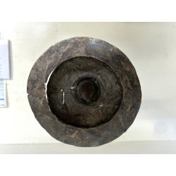 ANTICO TORCERE LAMIERINO SBALZATO ARGENTATO DECORO BAROCCO XVIII-XIX sec 48 cm/h