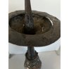 ANTICO TORCERE LAMIERINO SBALZATO ARGENTATO DECORO BAROCCO XVIII-XIX sec 48 cm/h