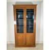 ANTICA LIBRERIA VETRINA LEGNO NOCE 2 ANTE CREDENZA PRIMI 1900 ARMADIO CRISTALLI