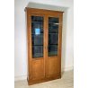 ANTICA LIBRERIA VETRINA LEGNO NOCE 2 ANTE CREDENZA PRIMI 1900 ARMADIO CRISTALLI