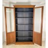 ANTICA LIBRERIA VETRINA LEGNO NOCE 2 ANTE CREDENZA PRIMI 1900 ARMADIO CRISTALLI