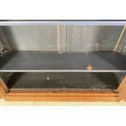 ANTICA LIBRERIA VETRINA LEGNO NOCE 2 ANTE CREDENZA PRIMI 1900 ARMADIO CRISTALLI