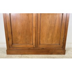 ANTICA LIBRERIA VETRINA LEGNO NOCE 2 ANTE CREDENZA PRIMI 1900 ARMADIO CRISTALLI